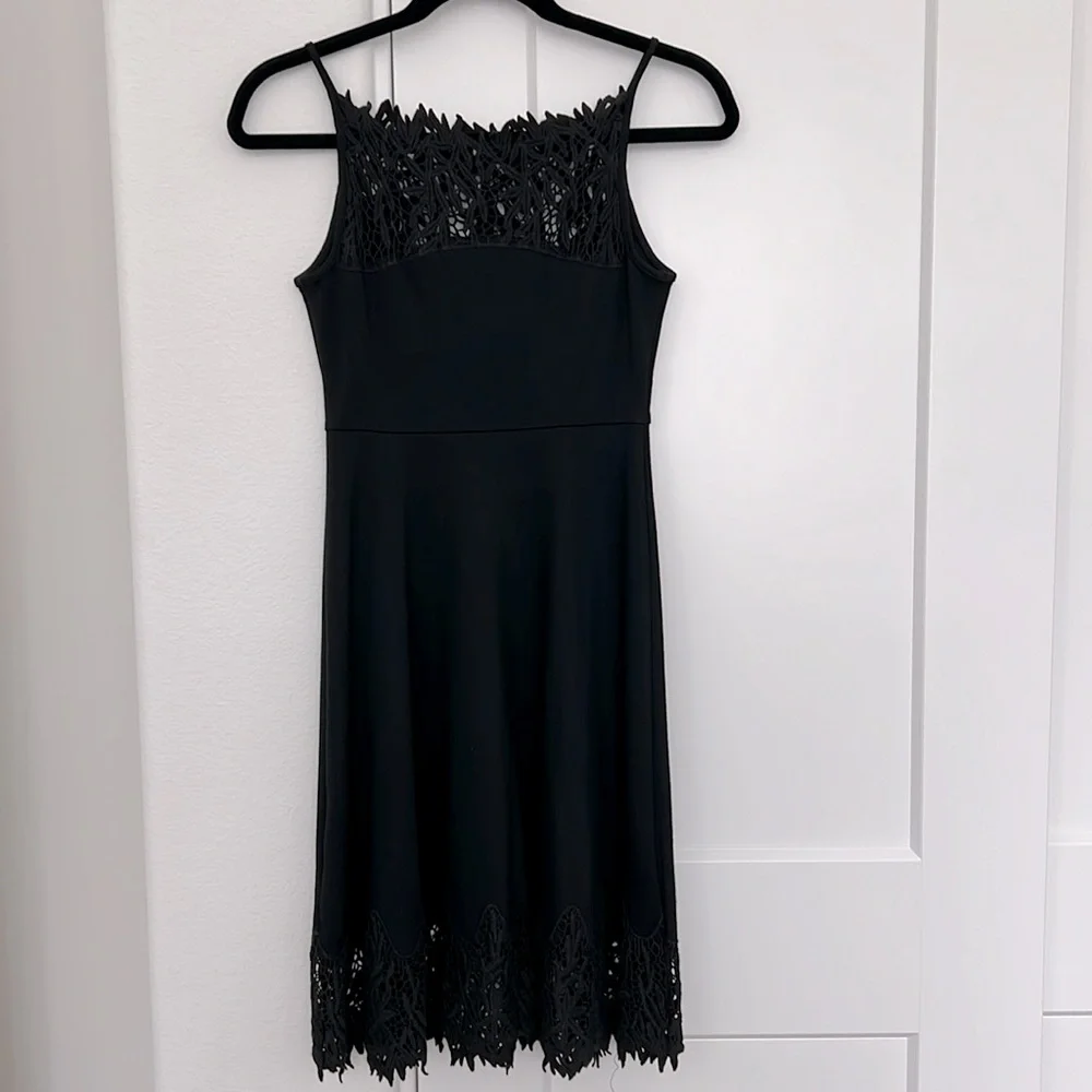 Free People Stretch Lace Trim Sleeveless Fit & Flare Dress - Picture 4 of 9